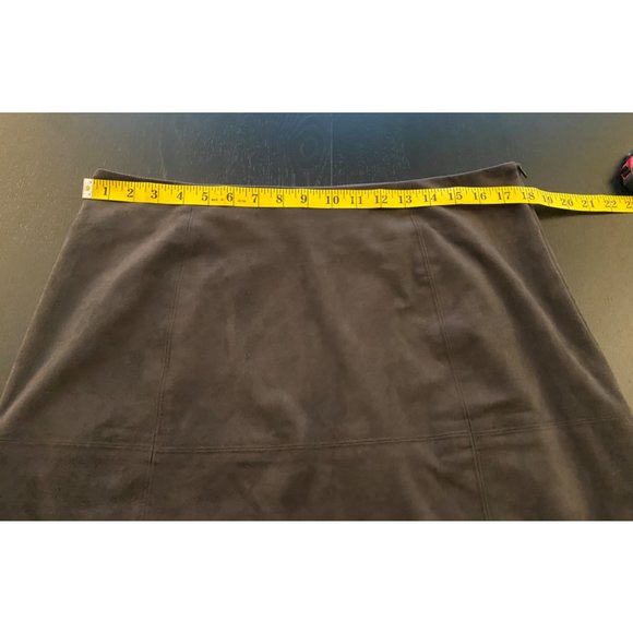 J. Jill Skirt‎ Womens Size 12 Espresso Soft Side Zip Knee Length Classic Luxury - Picture 10 of 16